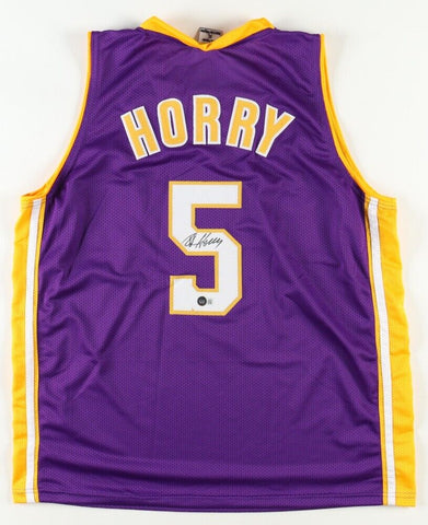 Robert Horry Signed Lakers Jersey (Beckett) Los Angeles 7xNBA Champion / Forward