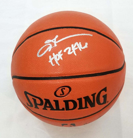 Allen Iverson Signed 76ers NBA Replica Game Ball W/ HOF 2K16 Beckett Silver