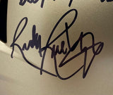 Rudy Ruettiger Signed Notre Dame FS Replica Speed Helmet w/ Full Movie Quote BAS