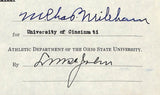 Lynn St. John HOF Signed 1939 Contract Ohio State & Cincinnati JSA 198962