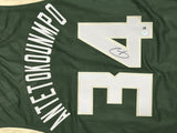 Bucks Champ GIANNIS ANTETOKOUNMPO Signed Milw Custom Replica Green Jersey AUTO