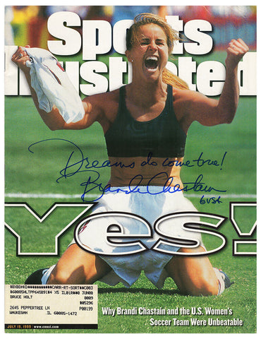 Brandi Chastain Signed Sports Illustrated 7-19-99 Magazine w/Dreams... (SS COA)