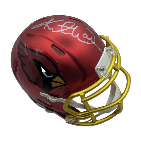 Kurt Warner Autographed Arizona Cardinals Blaze Mini Helmet - JSA