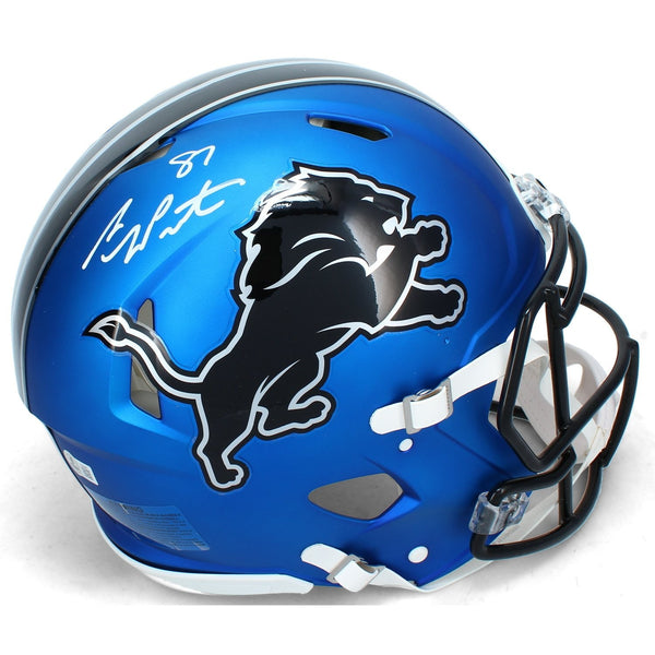 Sam LaPorta Autographed Lions Blue 2024 Alternate Speed Authentic Helmet Beckett