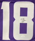 Justin Jefferson Signed Custom Purple Pro Cut Football Jersey JSA