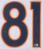 Tim Patrick Signed Denver Broncos Jersey (Beckett) Ex Utah Utes Wide Receiver
