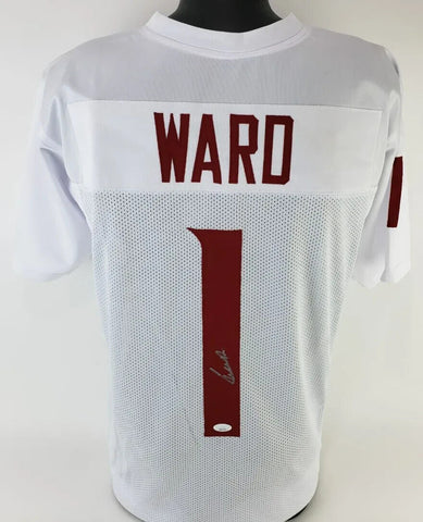 Cameron Ward Signed Washington State Cougars Jersey (JSA COA)2023 Jr Quarterback