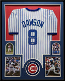 FRAMED CHICAGO CUBS ANDRE DAWSON AUTOGRAPHED SIGNED JERSEY BECKETT HOLO