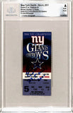 Michael Strahan Signed New York Giants Ticket Stub 11/04/01 Beckett Slab 40431