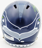TYLER LOCKETT AUTOGRAPHED SEAHAWKS BLUE FULL SIZE SPEED HELMET MCS HOLO 236376