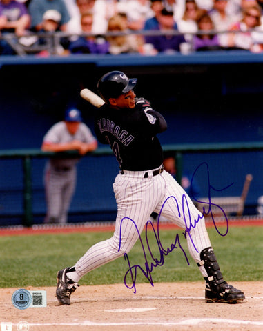Andres Galarraga Autographed/Signed Colorado Rockies 8x10 Photo Beckett 57587