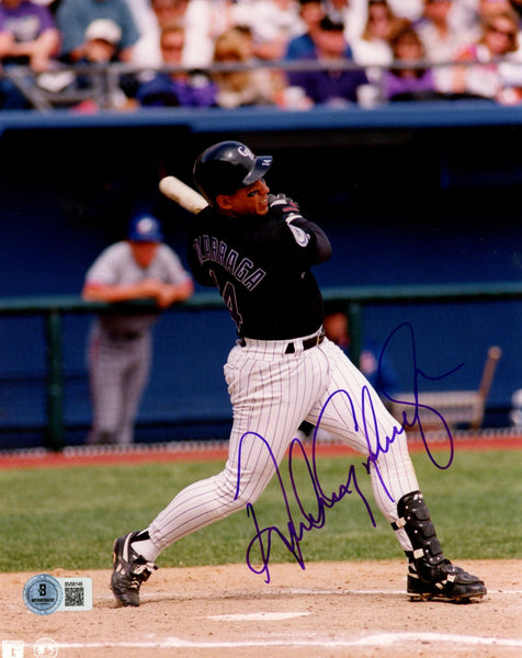 Andres Galarraga Autographed/Signed Colorado Rockies 8x10 Photo Beckett 57587