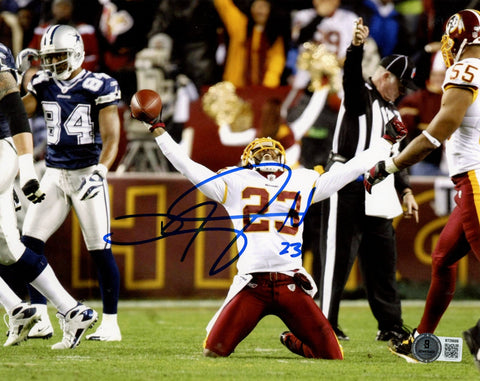 DeAngelo Hall Autographed/Signed Washington Redskins 8x10 Photo Beckett 56844
