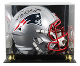 Patriots Tedy Bruschi Signed Full Size Speed Rep Helmet W/ Case BAS Witnessed