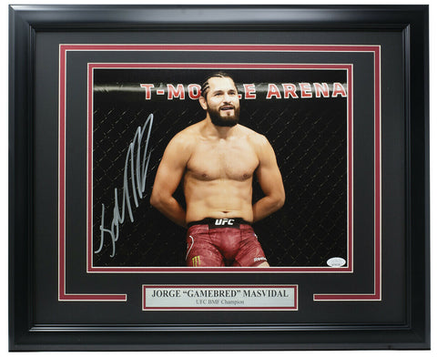 Jorge Masvidal Signed Framed 11x14 UFC Photo JSA ITP