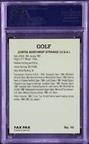 Curtis Strange Authentic Signed Trading Card Fax Pax Golf #10 PSA/DNA Slabbed