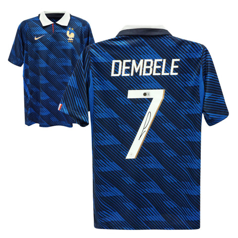 Ousmane Dembele Signed France Soccer Jersey #7 with Beckett COA