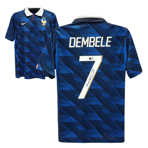 Ousmane Dembele Signed France Soccer Jersey #7 with Beckett COA
