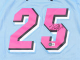 Kendrick Nunn Signed Heat Powder Blue Miami Vice Nike Style Jersey (Beckett)