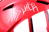 JJ Watt Autographed Wisconsin F/S Flash Speed Helmet-Beckett W Hologram *White