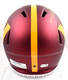 Clinton Portis Autographed Washington Commanders F/S Speed Helmet-Beckett W Holo