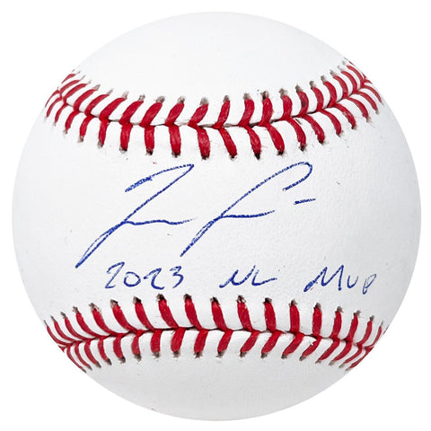 Ronald Acuna Jr. Atlanta Braves Signed 2023 NL MVP Inscribed OMLB Baseball BAS