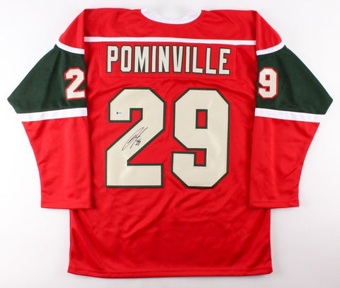Jason Pominville Signed Wild Jersey (Beckett COA) Playing career 2002-present