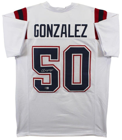 Christian Gonzalez Signed New England Patriots Jersey (Beckett) 2023 1st Rnd Pck