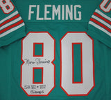 Dolphins MARV FLEMING Signed Custom Replica Jersey AUTO w/ "SB VII VIII Champs