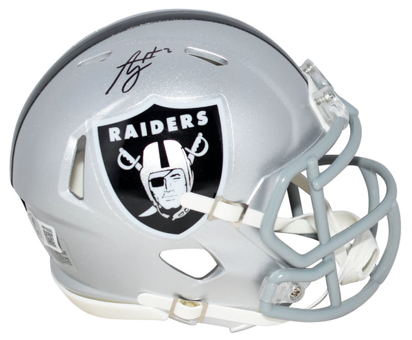 ASHTON JEANTY AUTOGRAPHED LAS VEGAS RAIDERS SPEED MINI HELMET BECKETT