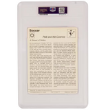 Pele Signed New York Cosmos Large Soccer Card - PSA 9 Autograph