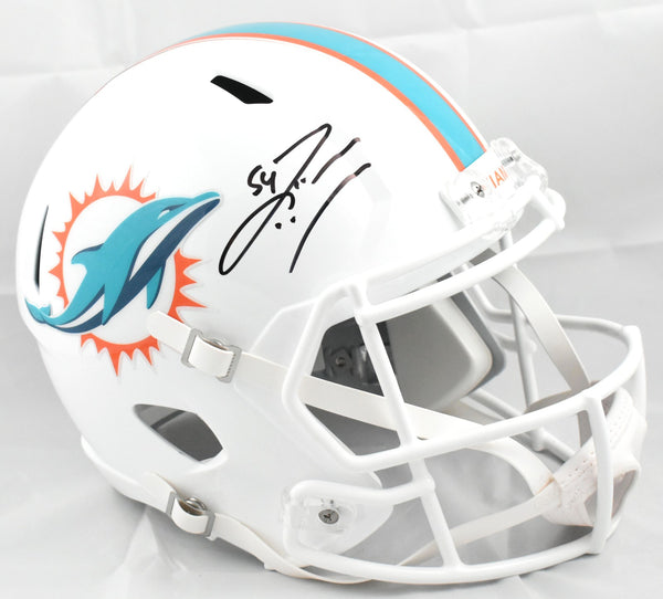Zach Thomas Autographed Miami Dolphins F/S Speed Helmet - Beckett W Hologram