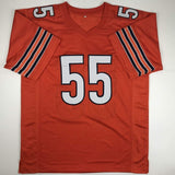 Autographed/Signed Lance Briggs Chicago Orange Jersey Beckett BAS COA
