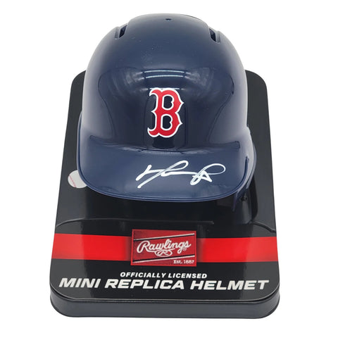 David Ortiz Autographed Boston Red Sox Mini Batting Helmet Beckett Witness