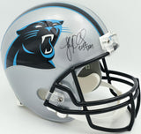 Luke Kuechly Autographed Panthers Silver Full Size Helmet DROY Beckett BS30326