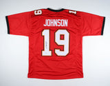 Keyshawn Johnson Signed Tampa Bay Buccaneers Jersey (Beckett Holo) 3xPro Bowl WR