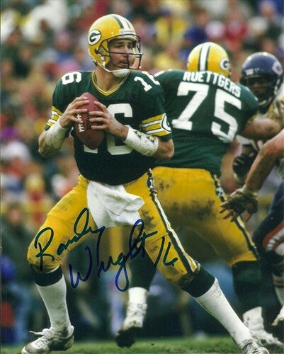 Packers QB RANDY WRIGHT Signed 8x10 Photo #1 AUTO ~ Former WI Badger