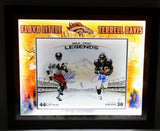Floyd Little & Terrell Davis Autographed 16x20 Photo Lighted Framed Beckett COA