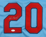 Lou Brock Signed St. Louis Cardinal Jersey (JSA) 2xWorld Series Champ Left Field