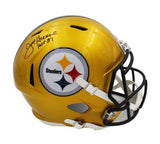 Joe Greene Signed Pittsburgh Steelers Speed Full Size Flash NFL Helmet w- HOF 87