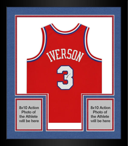FRMD Allen Iverson 76ers Signed Red 2002-03 Mitchell & Ness Jersey
