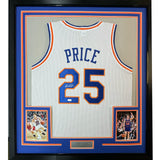 Framed Autographed/Signed Mark Price 35x39 Cleveland White Jersey JSA COA