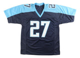 Eddie George Tennessee Signed Navy Blue Football Jersey BAS