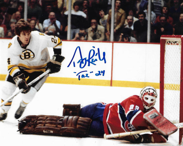 Terry O'Reilly Boston Bruins Signed 8x10 Photo vs Canadiens TAZ Inscription JSA