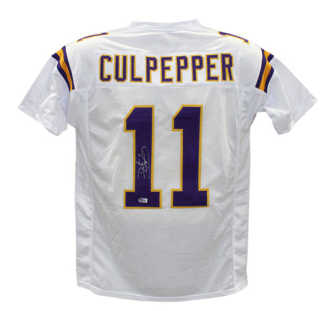 Daunte Culpepper Autographed/Signed Pro Style White XL Jersey Beckett 39312