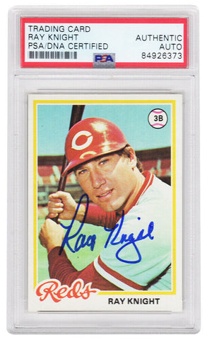 Ray Knight Signed Reds 1978 Topps Rookie Baseball Card #674 - (PSA Encapsulated)