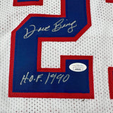 Framed Autographed/Signed Dave Bing 33x42 HOF 1990 Detroit White Jersey JSA COA