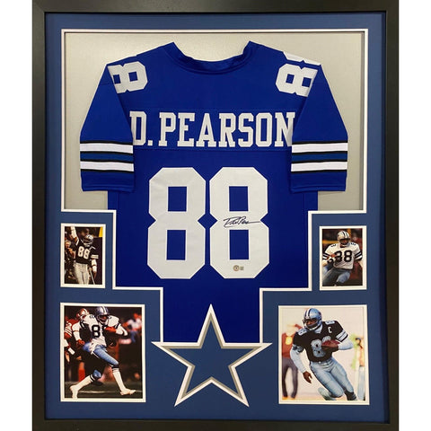 Drew Pearson Autographed Signed Framed Dallas Cowboys Jersey BECKETT
