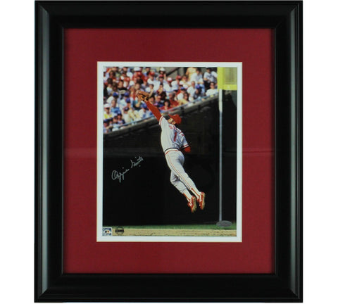 Ozzie Smith Signed St. Louis Cardinals Framed 8x10 MLB Catching Ball Photo