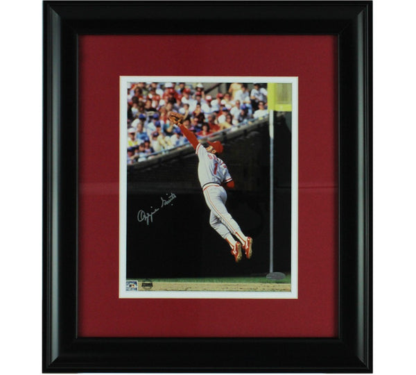 Ozzie Smith Signed St. Louis Cardinals Framed 8x10 MLB Catching Ball Photo